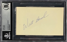 Walt Bond Signed Index Card (BAS)