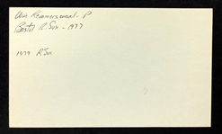 Wim Remmerswaal Signed Index Card (BAS)