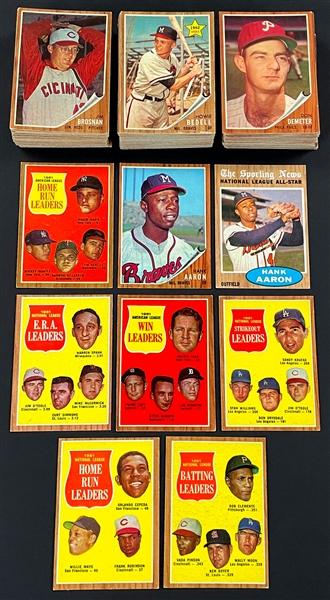 1962 Topps Baseball Partial Set (423/598) Plus 243 Duplicates
