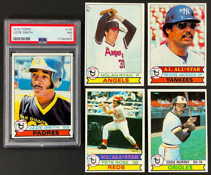 1979 Topps Complete Set (726) Incl. #116 Ozzie Smith PSA NM 7