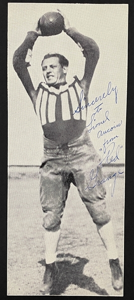 Red Grange Signed Photo Card (BAS)