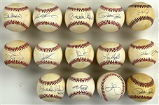 Baseball Hall of Famers and Superstars Signed Baseball Collection of 13 (BAS)