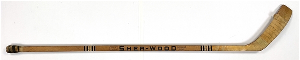 Ken Hodge Game Used Sher-Wood Hockey Stick - 2X Cup Winner