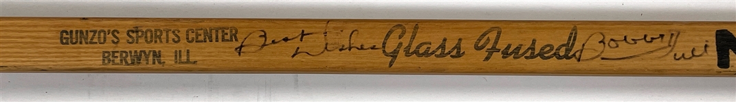 Bobby Hull Signed Game Issued Northland Custom Pro Hockey Stick with Banana Blade - Hall of Famer - 1X Cup Winner