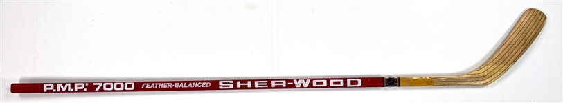 Chris Chelios 1991 NHL All Star Team Signed Game Issued Sher-Wood Hockey Stick - Gretzky, Yzerman, Messier and Others (BAS)