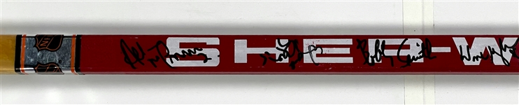 Chris Chelios 1991 NHL All Star Team Signed Game Issued Sher-Wood Hockey Stick - Gretzky, Yzerman, Messier and Others (BAS)