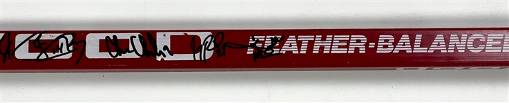 Chris Chelios 1991 NHL All Star Team Signed Game Issued Sher-Wood Hockey Stick - Gretzky, Yzerman, Messier and Others (BAS)