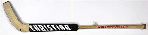 Ed Belfour Signed Game Used Christian Goalie Stick - Hall of Famer - 1X Cup Winner