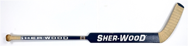Grant Fuhr Game Used Sher-Wood Goalie Stick - Hall of Famer - 4X Cup Winner