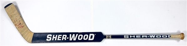 Grant Fuhr Game Used Sher-Wood Goalie Stick - Hall of Famer - 4X Cup Winner