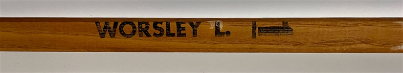“Gump” Worsley Game Issued Sher-Wood Goalie Stick - Hall of Famer - 4X Cup Winner