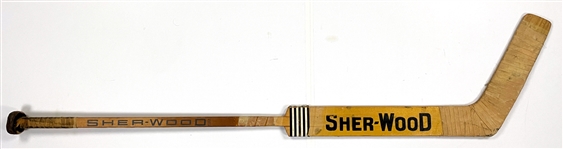 Michel "Bunny" Larocque Game Used Sher-Wood Goalie Stick - 4X Cup Winner