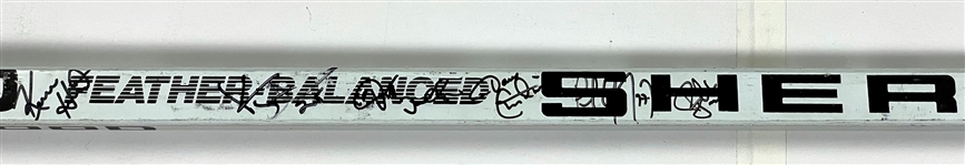 1991 NHL All Star Team Signed Luc Robitaille Game Issued Hockey Stick (BAS)