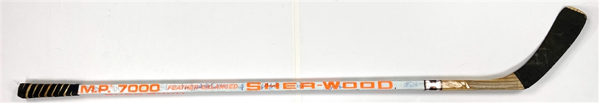 1991 NHL All Star Heroes of Hockey (Old Timers) Team Signed Phil Russell Game Used Hockey Stick (23 Signatures) (BAS)