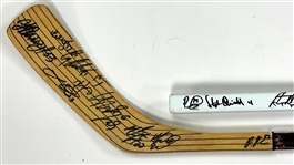 2001 and 2005 Chicago Blackhawks Team Signed Hockey Sticks - 20+ Signatures on Each (2) (BAS)
