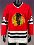 1980s Chicago Blackhawks Hall of Famers Signed Sweater (Alumni Issue) (BAS)