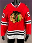 2015-2016 Chicago Blackhawks “Crawford” Team Signed Sweater Incl. Jonathan Toews and Marián Hossa (BAS)