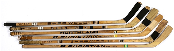 NHL Game Used Stick Collection of 8 Different