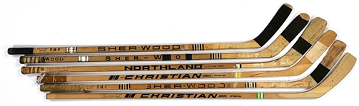 NHL Game Used Stick Collection of 8 Different