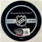 Stan Mikita and Bobby Hull Signed Chicago Blackhawk Retirement Night Puck (BAS)