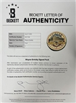 Wayne Gretzky Signed Chicago Stadium Puck (BAS)