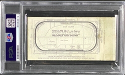 Mario Andretti Signed 1969 Indianapolis 500 Ticket - Encapsulated Authentic by PSA/DNA