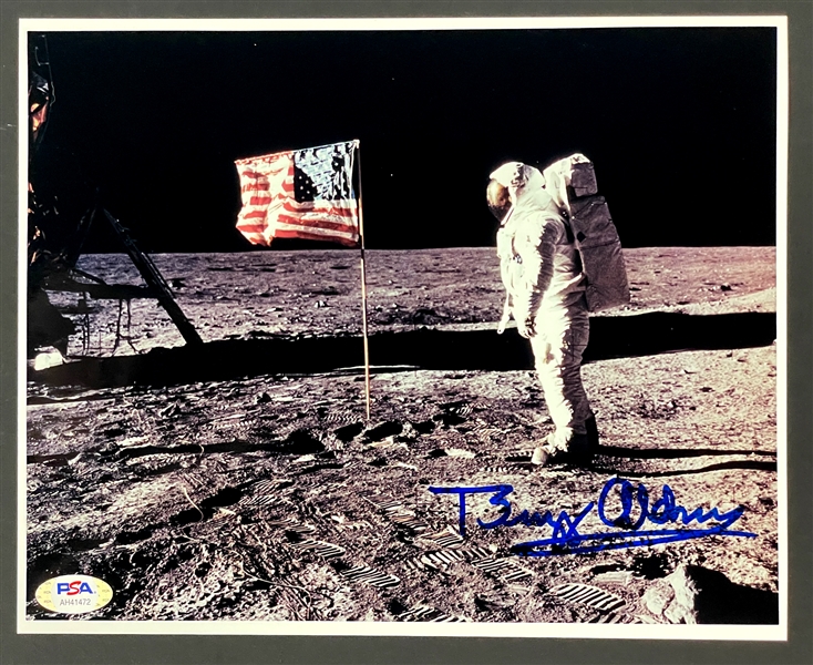 Apollo Astronaut Buzz Aldrin Signed 8x10 Photo - Walking on the Moon (PSA/DNA)