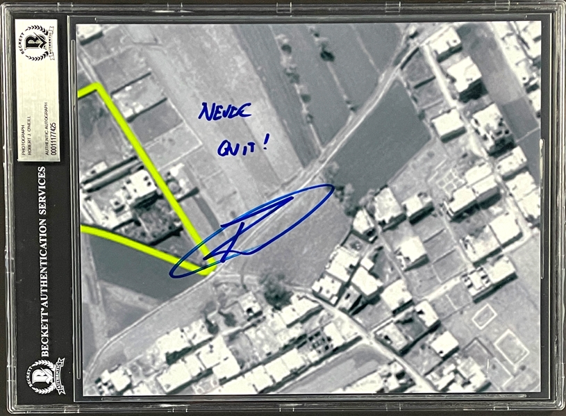 Robert ONeill (Seal Team Six) Signed 8x10 Photo of Osama Bin Laden Mission - Encapsulated Authentic by Beckett