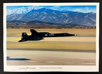 Robert Gilliland Signed "First Fight of the Blackbird" Stan Stokes Aviation Artwork (AI Verified)