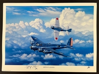 Saburo Sakai Signed "Birth of a Legend" Stan Stokes Aviation Artwork (AI Verified)