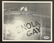 Enola Gay Pilot Paul Tibbets Signed 8x10 Photo in The Cockpit of the Bomber (PSA/DNA)