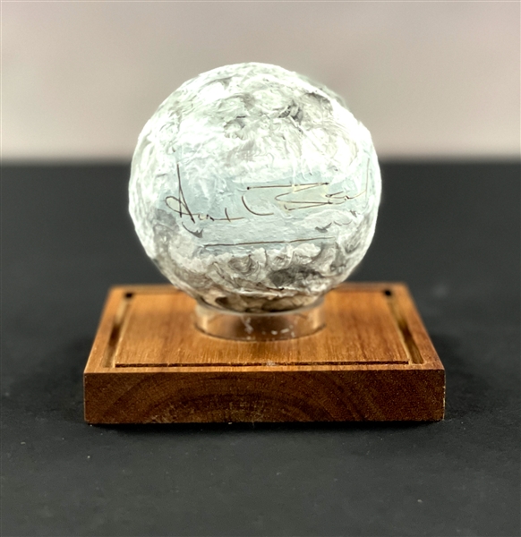 Astronaut Alan Bean Signed Baseball-Sized Moon Replica (PSA/DNA)