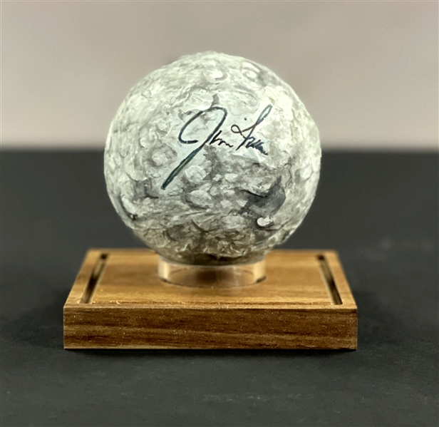 Astronaut James Irwin Signed Baseball-Sized Moon Replica (PSA/DNA)