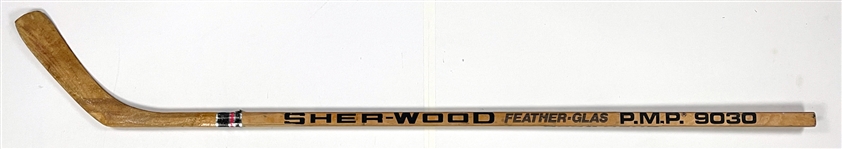 Dino Ciccerelli Signed Game Issued Sher-Wood P.M.P. 9030 Hockey Stick  (BAS)