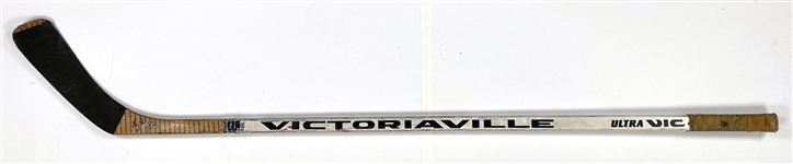 Brent Sutter Signed Game Used Victoriaville 405 Hockey Stick (BAS) 