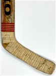 Jacques Cloutier 1989-90 Chicago Blackhawks Team Signed Game Used KOHO Goalie Stick Signed by 21 (BAS)