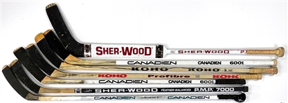 1991-1992 Chicago Blackhawks Stanley Cup Final Team Members Game Used Stick Collection (14) 