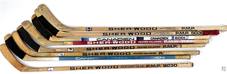 1991-1992 Chicago Blackhawks Stanley Cup Final Team Members Game Used Stick Collection (14) 