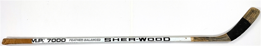 John Tonelli Game Used Sher-Wood 7000 Hockey Stick (4X Stanely Cup Winner)