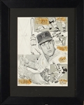 Original Murray Olderman <em>Sporting News</em> Artwork of Bob Allison