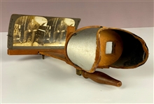 1910 Jack Johnson "Champion of the World" Stereoview Card and Period Stereoview Viewer
