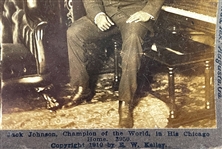 1910 Jack Johnson Champion of the World Stereoview Card and Period Stereoview Viewer