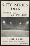 1945 "City Series" Philadelphia Athletics and Phillies Shibe Park Program - Rarely Seen One Game Series Program