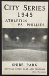 1945 City Series Philadelphia Athletics and Phillies Shibe Park Program - Rarely Seen One Game Series Program
