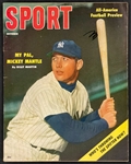 1956 <em>Sport</em> Magazine with Mickey Mantle on the Cover - Mantle's Triple Crown Season