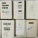 American Authors Signed Book Collection of Nine Incl. John Grisham, Salman Rushdie and Others (BAS)