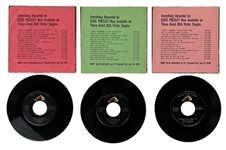 Three Variations of Elvis Presley's 1956 RCA 45 RPM Single <em>Love Me Tender</em> - Incl. Dark Pink, Light Pink and Green Sleeves
