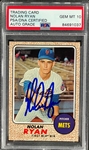 Nolan Ryan Signed 1968 Topps Reprint Card - Encapsulated PSA/DNA GEM MINT 10