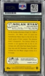 Nolan Ryan Signed 1968 Topps Reprint Card - Encapsulated PSA/DNA GEM MINT 10