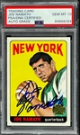 Joe Namath Signed 1965 Topps Reprint Card - Encapsulated PSA/DNA GEM MINT 10
